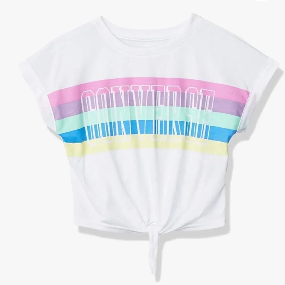 CONVERSE GIRL'S Striped Front Tie Top